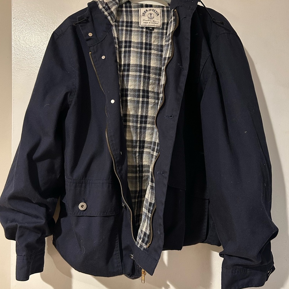 Iron and resin Vanguard Jacket with Plaid Lining